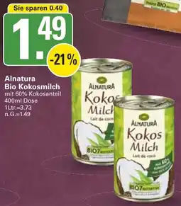 WEZ Alnatura Bio Kokosmilch Angebot