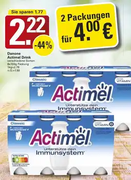 WEZ Danone Actimel Drink Angebot