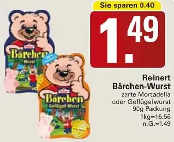 WEZ Reinert Bärchen-Wurst Angebot