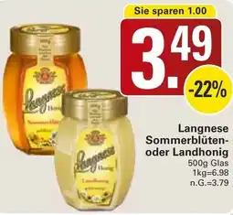 WEZ Langnese Sommerblüten- oder Landhonig Angebot