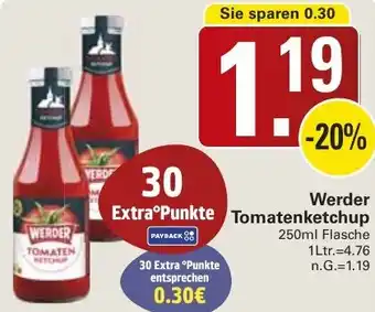 WEZ Werder Tomatenketchup Angebot