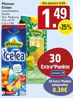 WEZ Pfanner Eistee Angebot