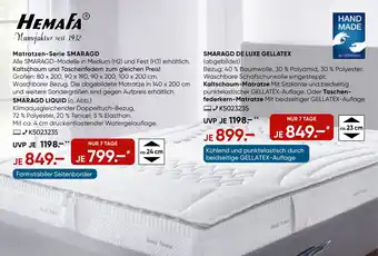 Galeria HEMAFA Matratzen-Serie SMARAGD Angebot