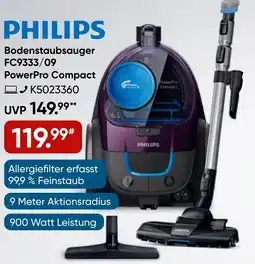 Galeria PHILIPS Bodenstaubsauger FC9333/09 PowerPro Compact Angebot