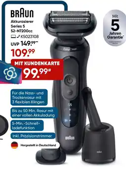 Galeria BRAUN Akkurasierer Series 5 52-N7200cc Angebot