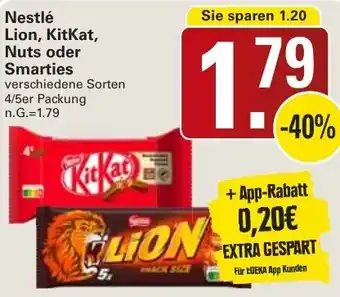 WEZ Nestlé Lion, KitKat, Nuts oder Smarties Angebot