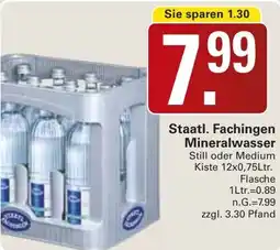 WEZ Staatl. Fachingen Mineralwasser Angebot