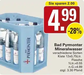 WEZ Bad Pyrmonter Mineralwasser Angebot