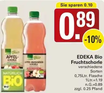 WEZ EDEKA Bio Fruchtschorle Angebot