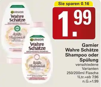 WEZ Garnier Wahre Schätze Shampoo oder Spülung Angebot