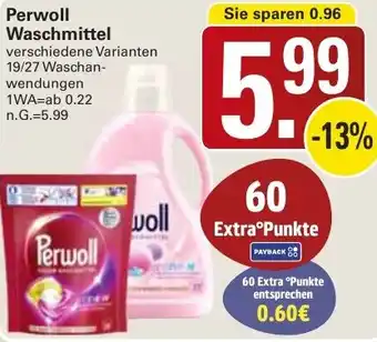 WEZ Perwoll Waschmittel Angebot