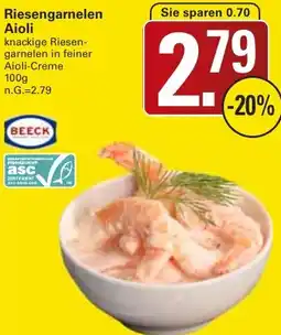 WEZ BEECK Riesengarnelen Aioli Angebot