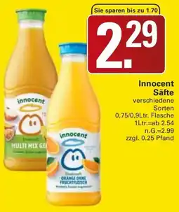 WEZ Innocent Säfte Angebot