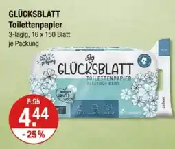 V Markt GLÜCKSBLATT Toilettenpapier Angebot