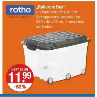 V Markt rotho ,,Rollersix Box" Angebot