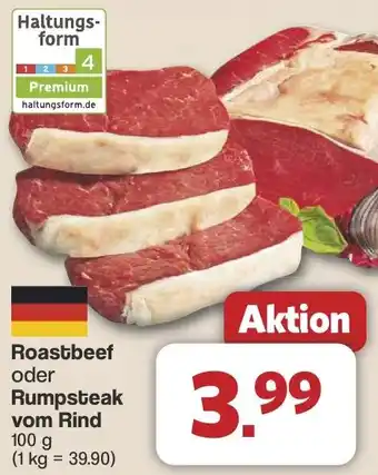 Famila Nord West Roastbeef oder Rumpsteak vom Rind Angebot