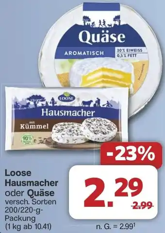 Famila Nord West Loose Hausmacher oder Quäse Angebot