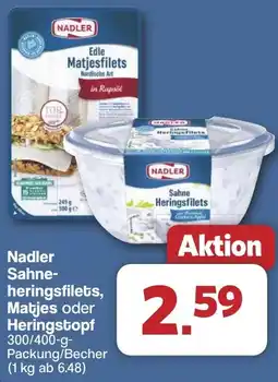 Famila Nord West Nadler Sahneheringsfilets, Matjes oder Heringstopf Angebot