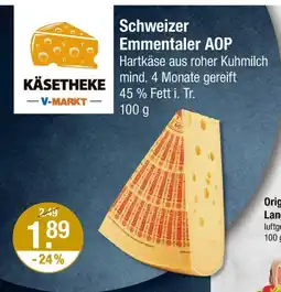 V Markt Käsetheke v-markt schweizer emmentaler aop Angebot