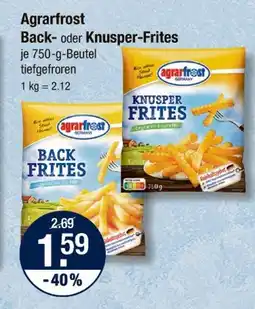 V Markt Agrarfrost back- oder knusper-frites Angebot