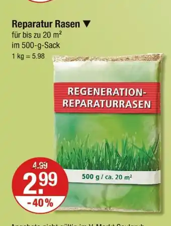 V Markt Reparatur rasen Angebot