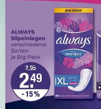 V Markt Always always slipeinlagen Angebot