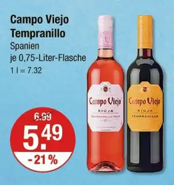 V Markt Campo viejo tempranillo Angebot