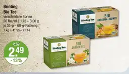 V Markt Bünting bio tee Angebot