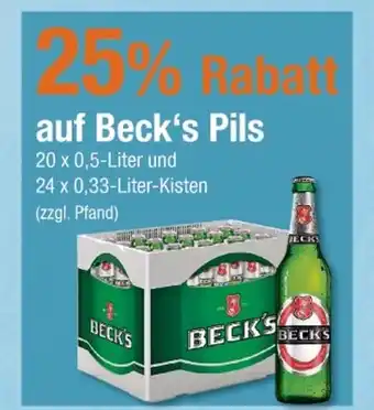 V Markt Beck's pils Angebot