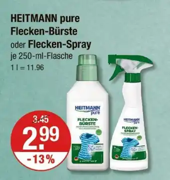 V Markt Heitmann pure flecken-bürste oder flecken-spray Angebot