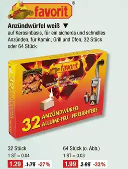 V Markt Favorit anzündwürfel weiß Angebot