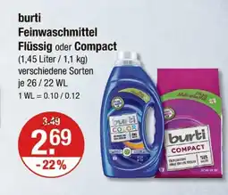 V Markt Burti feinwaschmittel flüssig oder compact Angebot