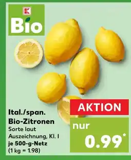 Kaufland Bio ital./span. bio-zitronen Angebot