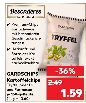 Kaufland Gardschips kartoffelchips tryffel oder dill und parmesan Angebot