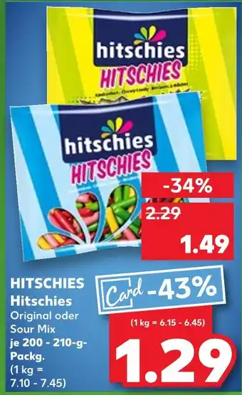 Kaufland Hitschies original oder sour mix Angebot