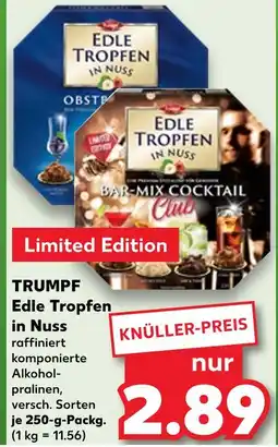 Kaufland Trumpf edle tropfen in nuss obstbrand oder edle tropfen in nuss bar-mix cocktail Angebot