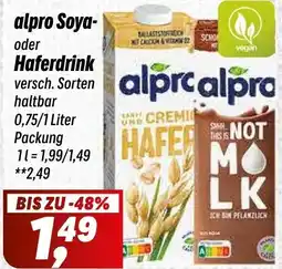 Simmel alpro Soya- oder Haferdrink Angebot