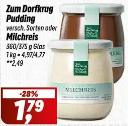 Simmel Zum Dorfkrug Pudding oder Milchreis Angebot