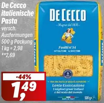 Simmel De Cecco italienische Pasta Angebot