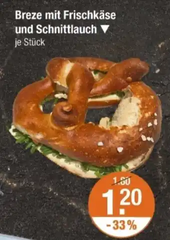 V Markt Breze mit Frischkäse und Schnittlauch Angebot