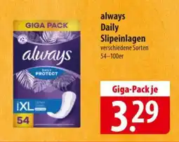 Famila Nord Ost always Daily Slipeinlagen Angebot