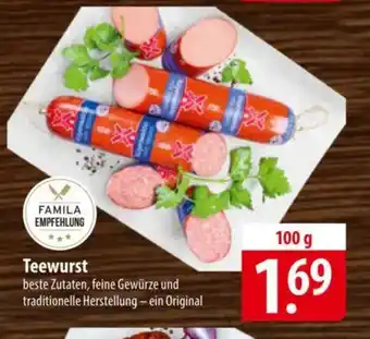 Famila Nord Ost FAMILA EMPFEHLUNG Teewurst Angebot