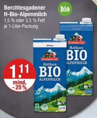 V Markt Berchtesgadener H-Bio-Alpenmilch Angebot