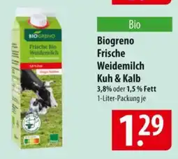 Famila Nord Ost Biogreno Frische Weidemilch Kuh & Kalb Angebot