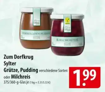 Famila Nord Ost Zum Dorfkrug Sylter Grütze, Pudding oder Milchreis Angebot