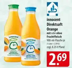 Famila Nord Ost innocent Direktsaft Orange mit oder ohne Fruchtfleisch Angebot