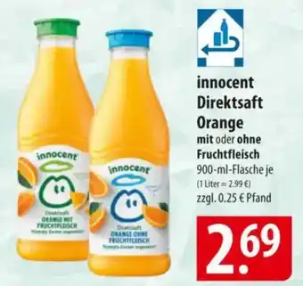 Famila Nord Ost innocent Direktsaft Orange mit oder ohne Fruchtfleisch Angebot