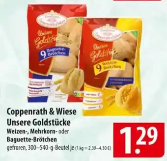 Famila Nord Ost Coppenrath & Wiese Unsere Goldstücke Weizen-, Mehrkorn- oder Baguette-Brötchen Angebot