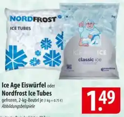 Famila Nord Ost Ice Age Eiswürfel oder Nordfrost Ice Tubes Angebot