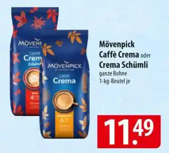 Famila Nord Ost Mövenpick Caffè Crema oder Crema Schümli Angebot